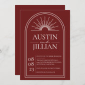 ミニマル結婚式招待状 招待状 (正面/裏面)