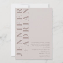 ミニマル結婚式招待状