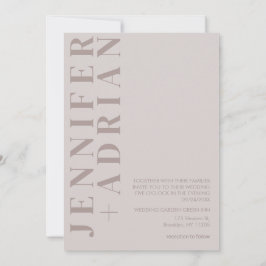 ミニマル結婚式招待状 招待状