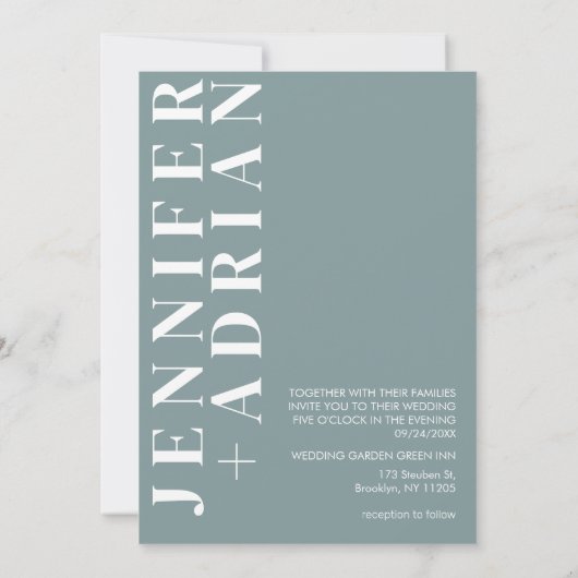 ミニマル結婚式招待状 招待状 (裏面)