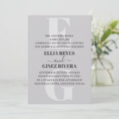 ミニマル結婚式招待状 招待状 (スタンド正面)