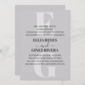 ミニマル結婚式招待状 招待状 (正面/裏面)