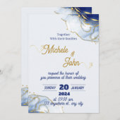 ミニマル結婚式招待状 招待状 (正面/裏面)