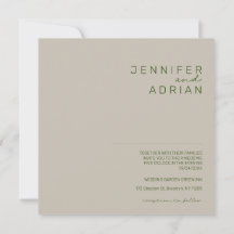 ミニマル結婚式招待状