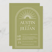 ミニマル結婚式招待状 招待状 (正面/裏面)