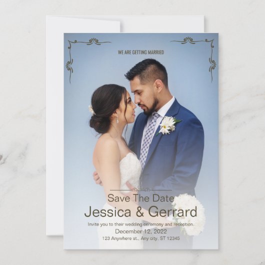 ミニマル結婚式招待状 招待状 (正面)