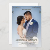 ミニマル結婚式招待状 招待状 (正面/裏面)