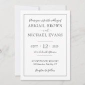 ミニマル結婚式招待状 招待状 (正面)
