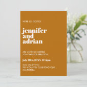 ミニマル結婚式招待状 招待状 (スタンド正面)