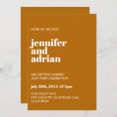 ミニマル結婚式招待状 招待状 (正面/裏面)