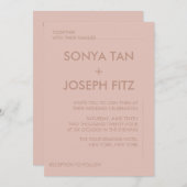 ミニマル結婚式招待状 招待状 (正面/裏面)