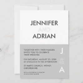 ミニマル結婚式招待状 招待状