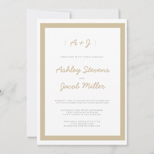 ミニマル結婚式招待状 |結婚式 招待状 (正面)