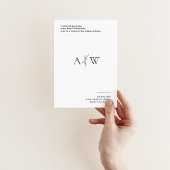 ミニマル結婚式招待状wボタニカルデザイン 招待状