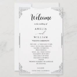 ミニマル結婚式 プログラムカード