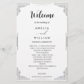 ミニマル結婚式 プログラムカード (正面)