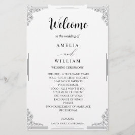 ミニマル結婚式 プログラムカード