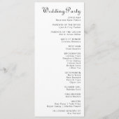 ミニマル結婚式 プログラム (裏面)