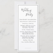 ミニマル結婚式 プログラム (裏面)