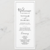 ミニマル結婚式 プログラム (正面)