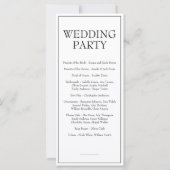 ミニマル結婚式 プログラム (裏面)