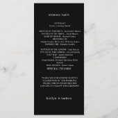 ミニマル結婚式 プログラム – エレガモダンンス (裏面)