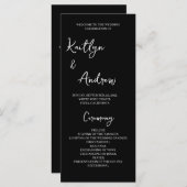 ミニマル結婚式 プログラム – エレガモダンンス (正面/裏面)