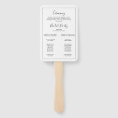 ミニマル結婚式 プログラム ハンドファン (裏面)