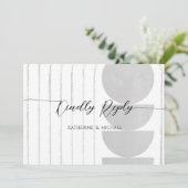 ミニマル結婚式RSVPカード 招待状 (スタンド正面)