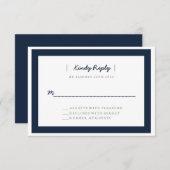 ミニマル結婚式RSVP |結婚式 出欠カード (正面/裏面)