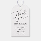 ミニマル結婚感謝 ギフトタグ (正面)