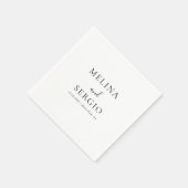 ミニマル結婚書道 スタンダードカクテルナプキン (角)