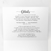 ミニマル結婚書道 三つ折り招待状 (内部最初)