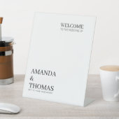 ミニマル結婚歓迎 台座サイン (インサイチュ)