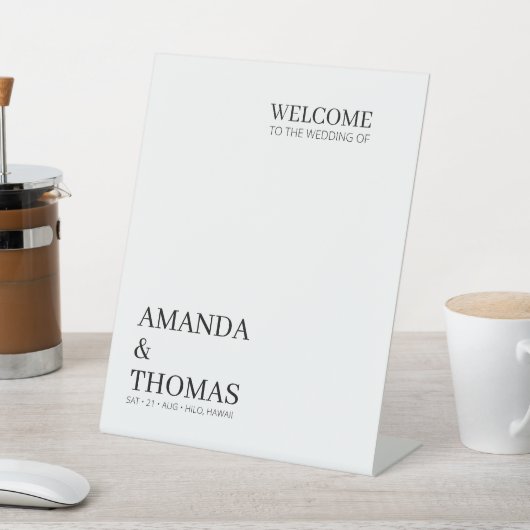 ミニマル結婚歓迎 台座サイン (インサイチュ)