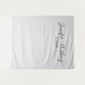 ミニマル結婚背景パーソナライズされた  タペストリー (正面(横))