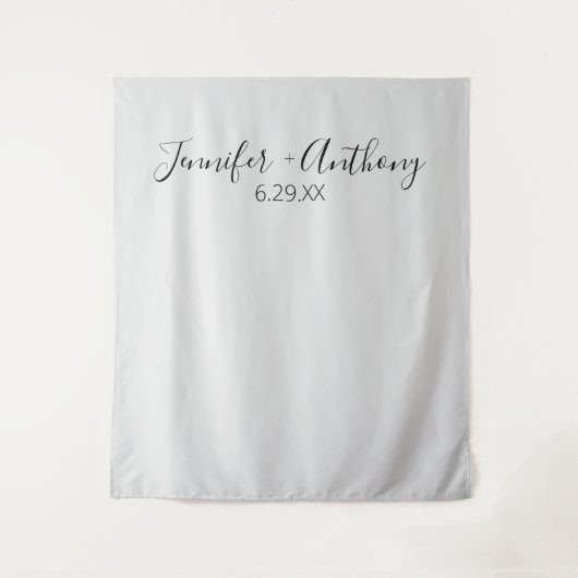 ミニマル結婚背景パーソナライズされた  タペストリー (正面)