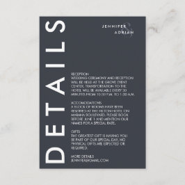 ミニマル結婚詳細招待状 エンクロージャーカード