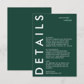 ミニマル結婚詳細招待状 エンクロージャーカード (正面/裏面)