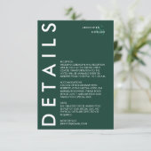 ミニマル結婚詳細招待状 エンクロージャーカード (スタンド正面)