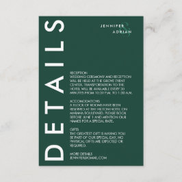 ミニマル結婚詳細招待状 エンクロージャーカード