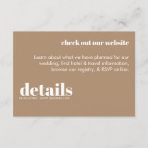 ミニマル結婚詳細招待状