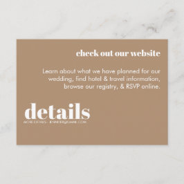 ミニマル結婚詳細招待状 エンクロージャーカード