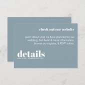 ミニマル結婚詳細招待状 エンクロージャーカード (正面/裏面)