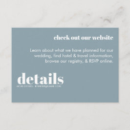 ミニマル結婚詳細招待状 エンクロージャーカード