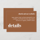ミニマル結婚詳細招待状 エンクロージャーカード (正面/裏面)