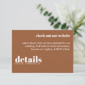 ミニマル結婚詳細招待状 エンクロージャーカード (スタンド正面)