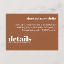 ミニマル結婚詳細招待状