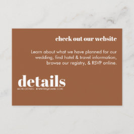 ミニマル結婚詳細招待状 エンクロージャーカード