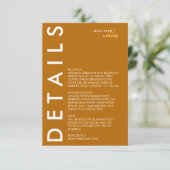 ミニマル結婚詳細招待状 エンクロージャーカード (スタンド正面)